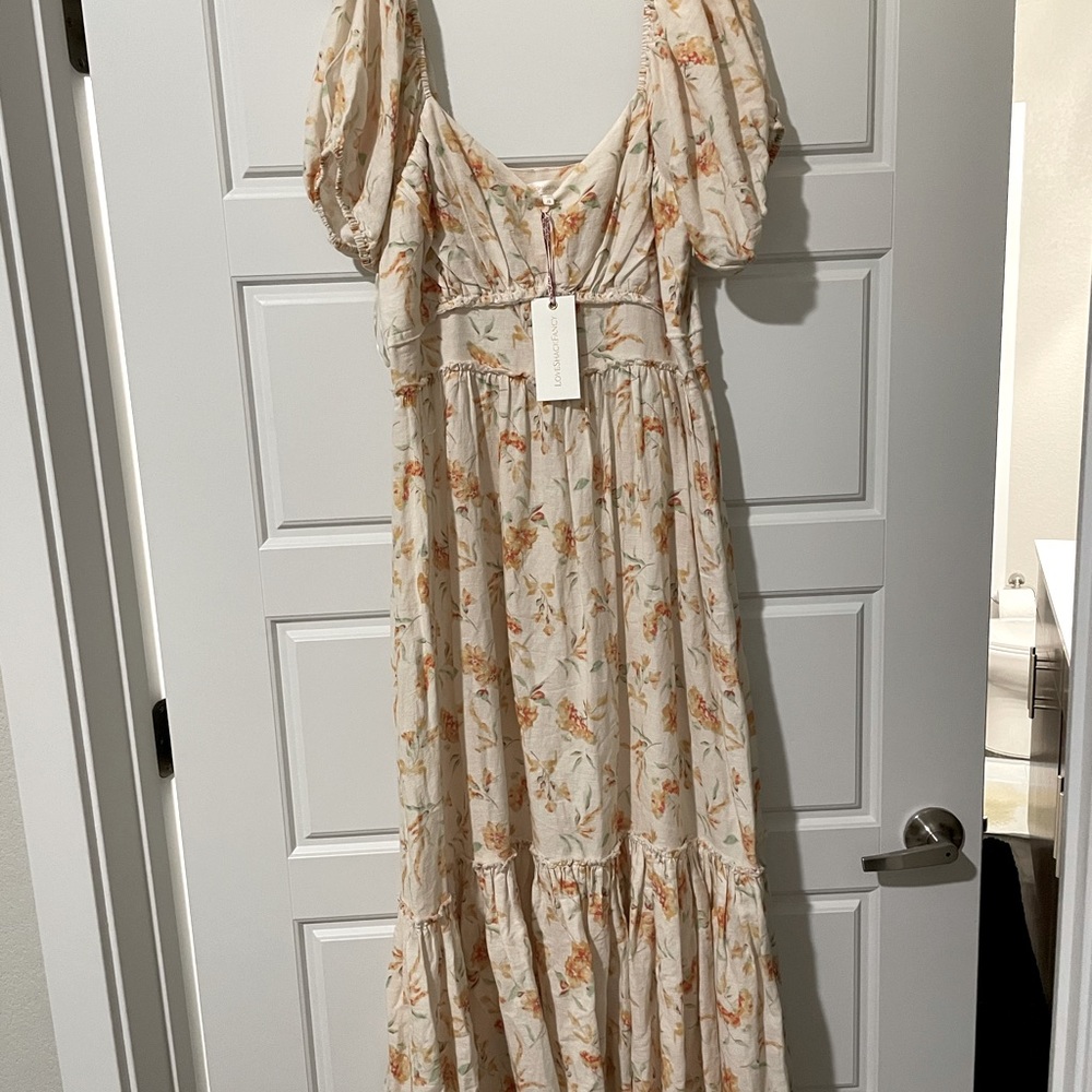 Loveshackfancy Angie Maxi Dress in Sunshine Floral